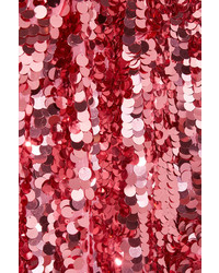 Розовое платье-миди с пайетками от Preen by Thornton Bregazzi
