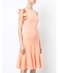 Розовое платье-миди с рюшами от Proenza Schouler