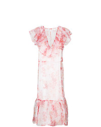 Розовое платье-миди с цветочным принтом от Jill Stuart
