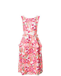 Розовое платье-миди с цветочным принтом от P.A.R.O.S.H.