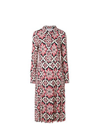 Розовое платье-миди со складками от La Doublej