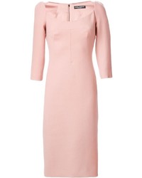 Розовое платье-миди от Dolce & Gabbana