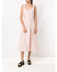 Розовое платье-миди от Alcaçuz