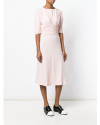 Розовое платье-миди от Ermanno Scervino