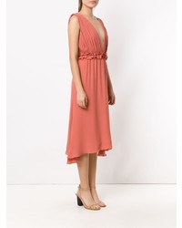 Розовое платье-миди от Olympiah