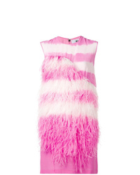 Розовое платье прямого кроя с принтом тай-дай от MSGM