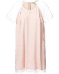 Розовое платье прямого кроя от Burberry