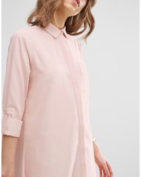 Розовое платье-рубашка от Asos