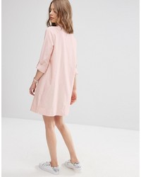 Розовое платье-рубашка от Asos