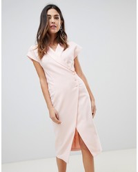 Розовое платье с запахом от ASOS DESIGN