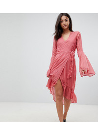 Розовое платье с запахом от Vero Moda Tall