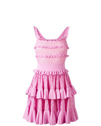 Розовое платье с плиссированной юбкой от Antonino Valenti