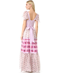 Розовое платье с принтом от Temperley London