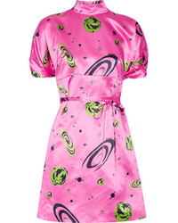 Розовое платье с принтом от Miu Miu