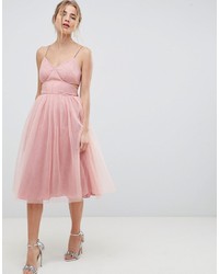 Розовое платье с пышной юбкой из фатина от ASOS DESIGN