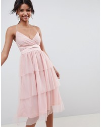 Розовое платье с пышной юбкой из фатина от ASOS DESIGN