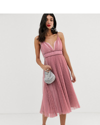 Розовое платье с пышной юбкой из фатина от Asos Tall