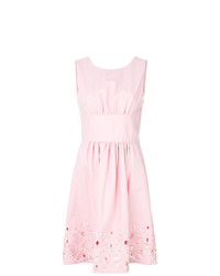 Розовое платье с пышной юбкой с цветочным принтом от Boutique Moschino