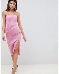 Розовое платье-футляр в сеточку от ASOS DESIGN