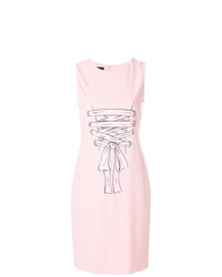 Розовое платье-футляр с принтом от Boutique Moschino