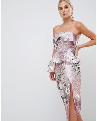Розовое платье-футляр с цветочным принтом от ASOS DESIGN
