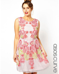 Розовое повседневное платье с цветочным принтом от Asos
