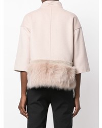 Женское розовое полупальто от Cara Mila