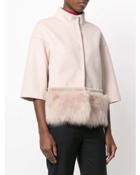 Женское розовое полупальто от Cara Mila