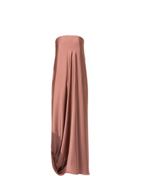 Розовое сатиновое вечернее платье от Bianca Spender