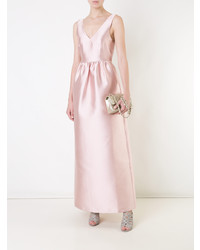 Розовое сатиновое вечернее платье от P.A.R.O.S.H.