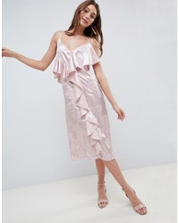 Розовое сатиновое платье-комбинация от ASOS DESIGN