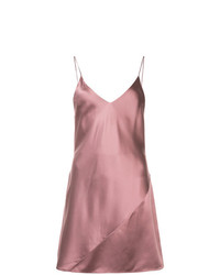 Розовое сатиновое платье-комбинация от Fleur Du Mal