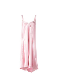 Розовое сатиновое платье-комбинация от Sies Marjan