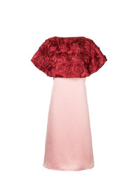 Розовое сатиновое платье-миди от Pose Arazzi
