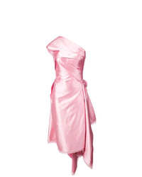 Розовое сатиновое платье-футляр от Rubin Singer