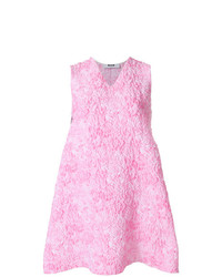 Розовое свободное платье с вышивкой от MSGM