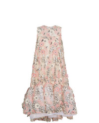 Розовое свободное платье с цветочным принтом от Huishan Zhang
