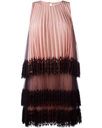 Розовое свободное платье со складками от Christopher Kane