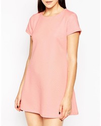 Розовое стеганое свободное платье от AX Paris