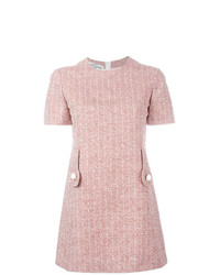 Розовое твидовое платье прямого кроя от Pierre Cardin Vintage