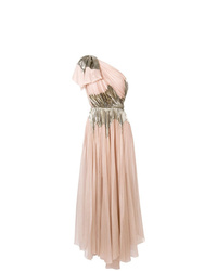 Розовое шелковое вечернее платье от Maria Lucia Hohan