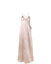 Розовое шелковое вечернее платье от Rochas