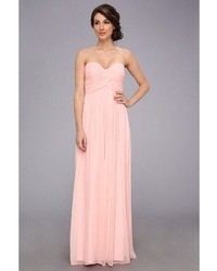 Розовое шифоновое вечернее платье