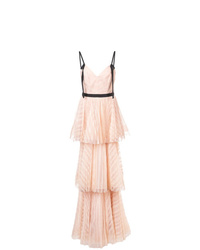 Розовое шифоновое вечернее платье от Marchesa Notte