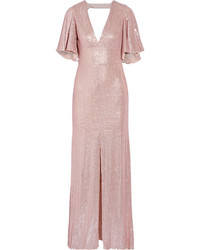 Розовое шифоновое вечернее платье от Temperley London
