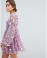 Розовое шифоновое коктейльное платье от ASOS DESIGN