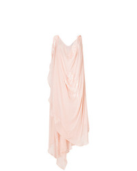 Розовое шифоновое платье-миди от Giacobino