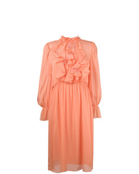 Розовое шифоновое платье-миди от See by Chloe