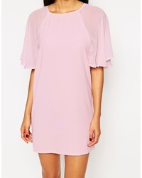 Розовое шифоновое платье прямого кроя от AX Paris