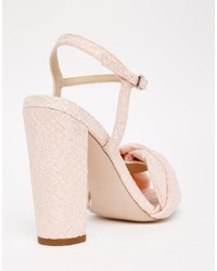 Розовые босоножки на каблуке от Asos